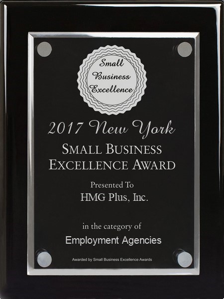 HMG+ Wins 2017 New York Small Business Excellence Award